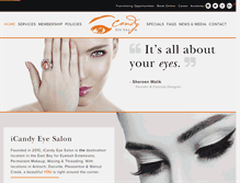 Tablet Screenshot of icandysalon.com